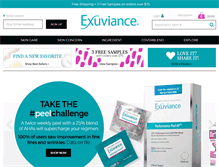 Tablet Screenshot of exuviance.com